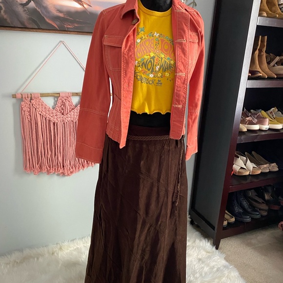 Tulle orange button up barn jacket - Picture 4 of 4